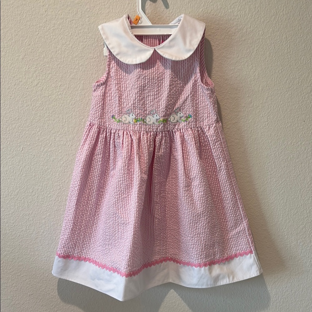 Goodlad Pink Embroidered Easter Bunny Floral Dress